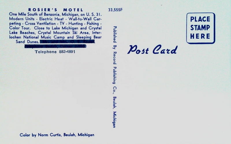 Rosiers Motel - Old Postcard